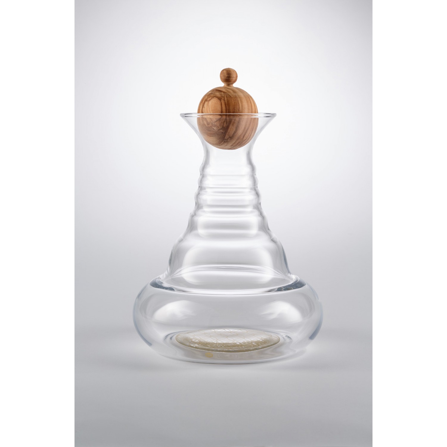 Nature’s Design Glass Carafe Alladin Olive Wood Stopper