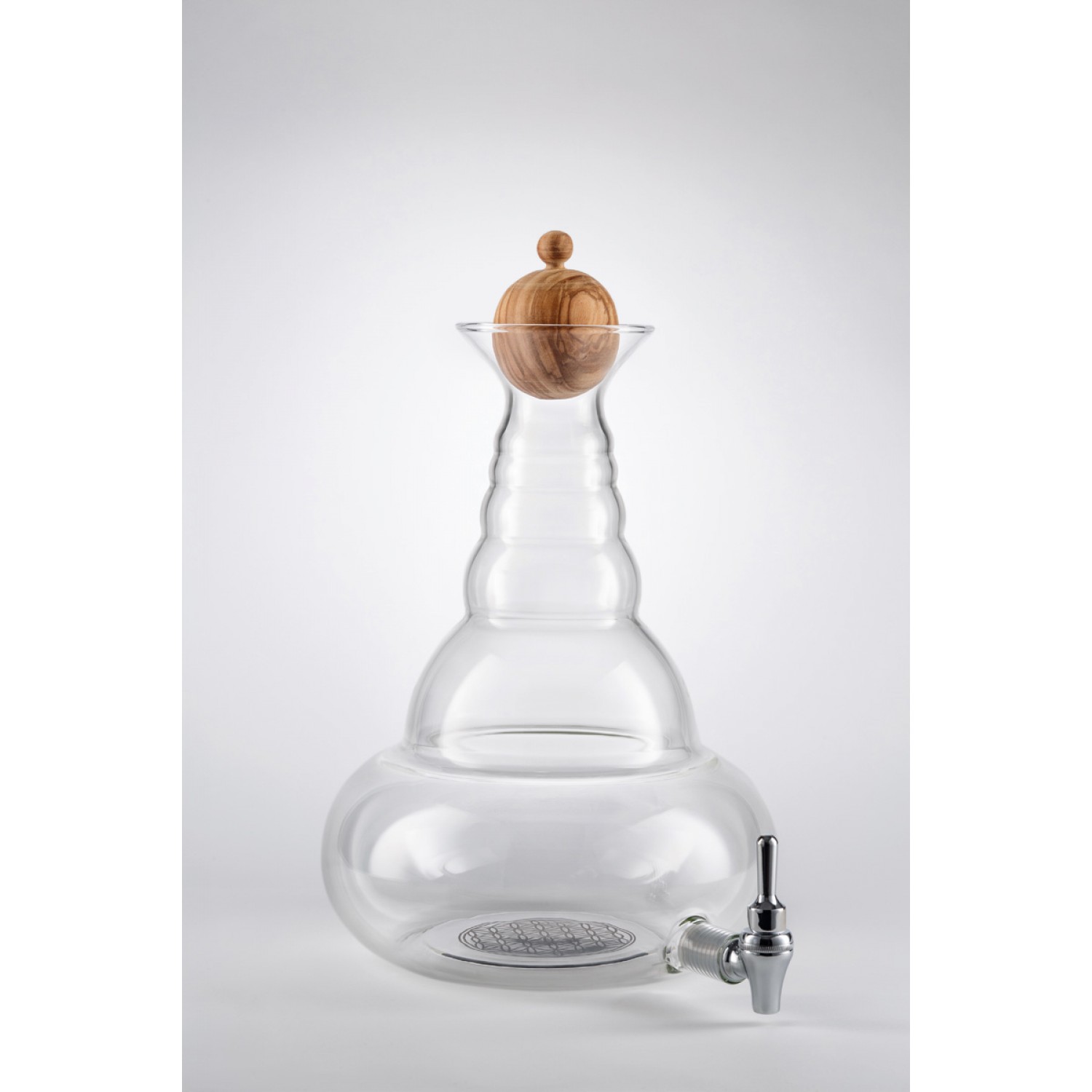 Nature’s Design Carafe Universe with Olive Wood Top & Glass Tube
