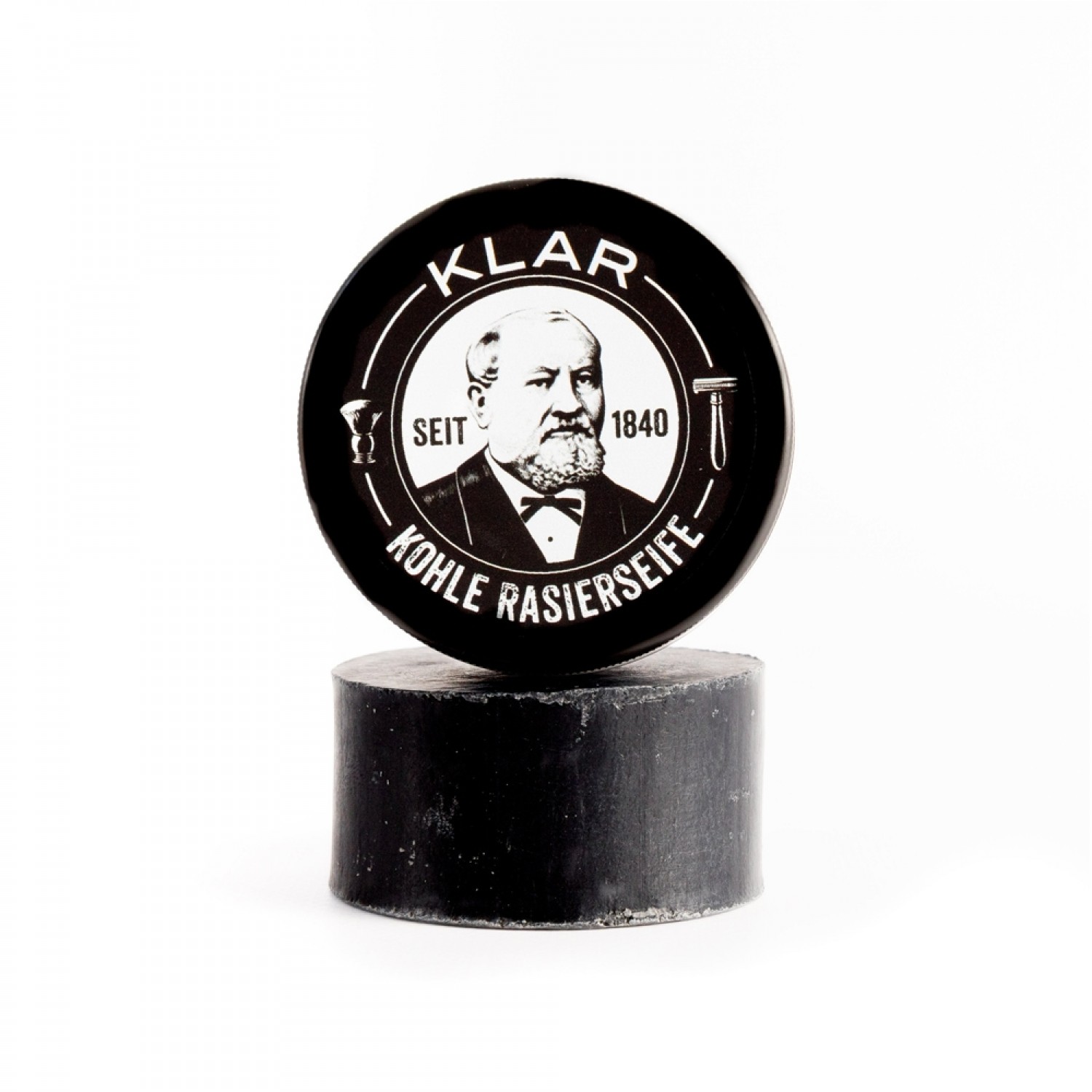 Activated Charcoal Shaving Soap - vegan & no palm oil | Klar Soap