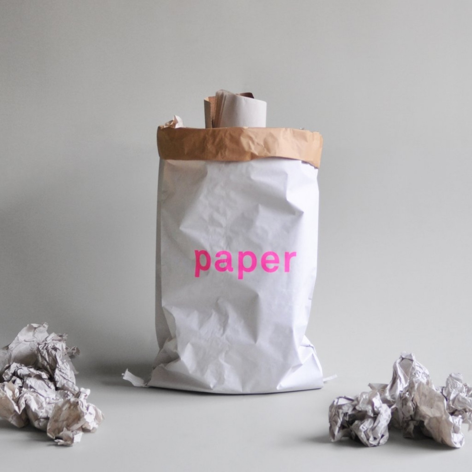 Recycled paper bag for collecting waste paper | kolor