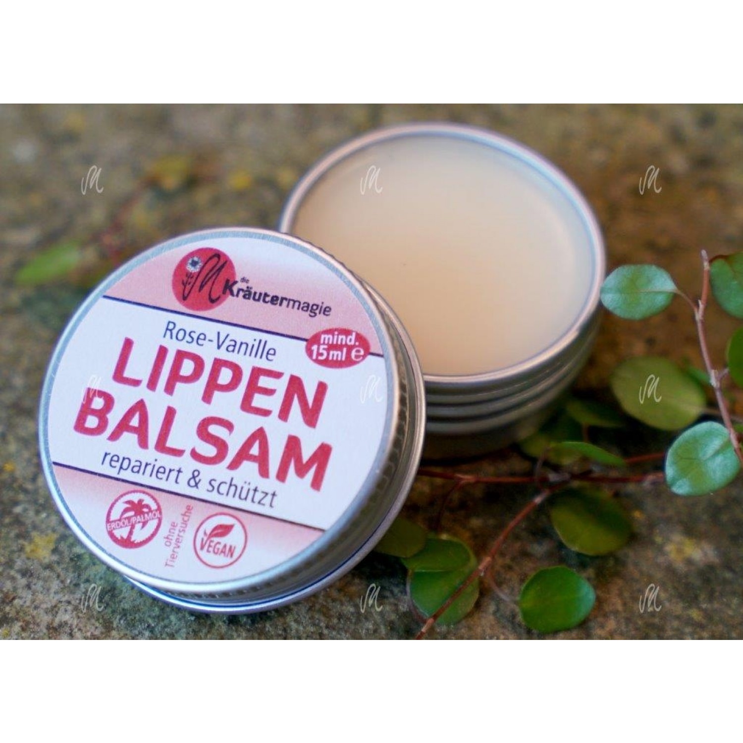 Rose-Vanilla Vegan Salve Lip Balm | Kraeutermagie