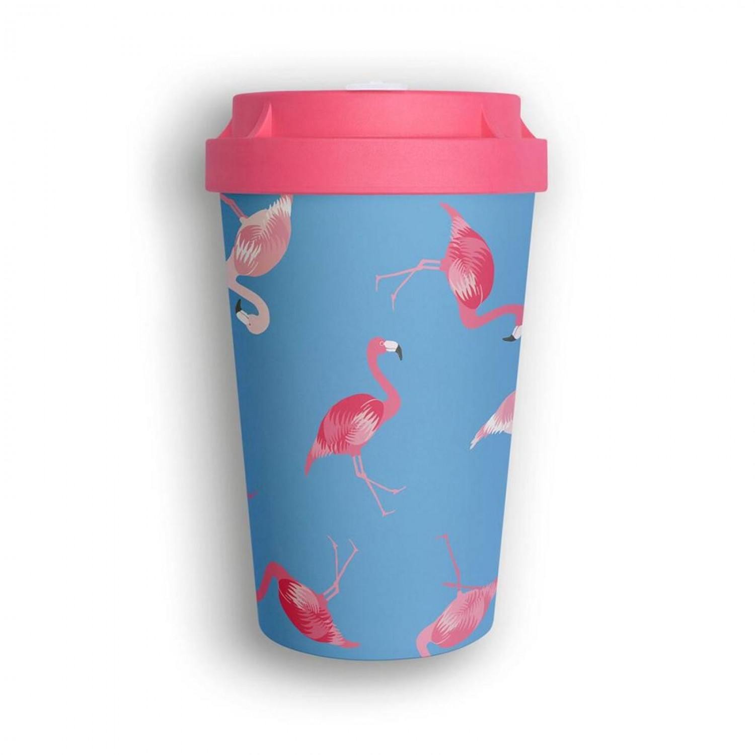 Organic Reusable Takeaway Cup Heybico Flamingo Overload