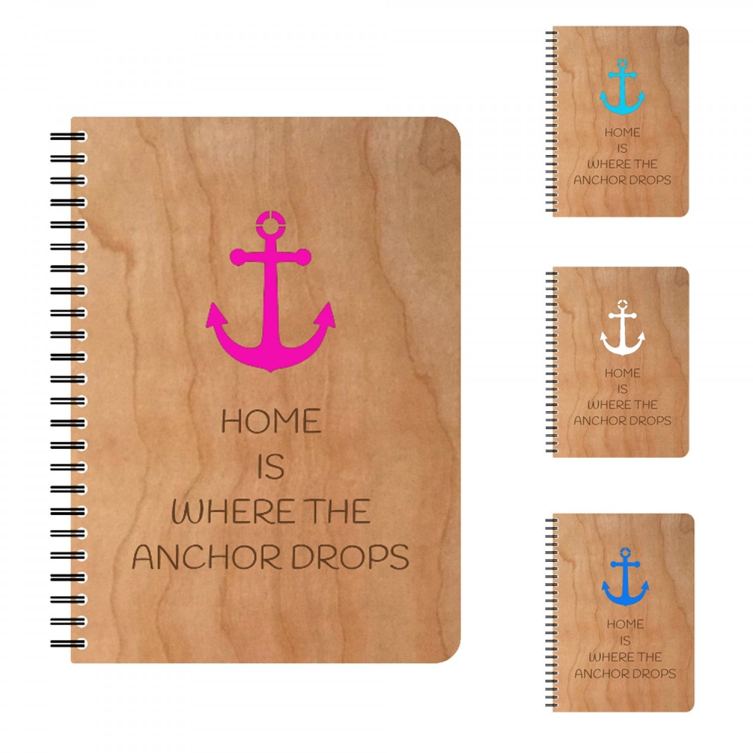 ANCHOR eco notebook in cherrywood cover | echtholz