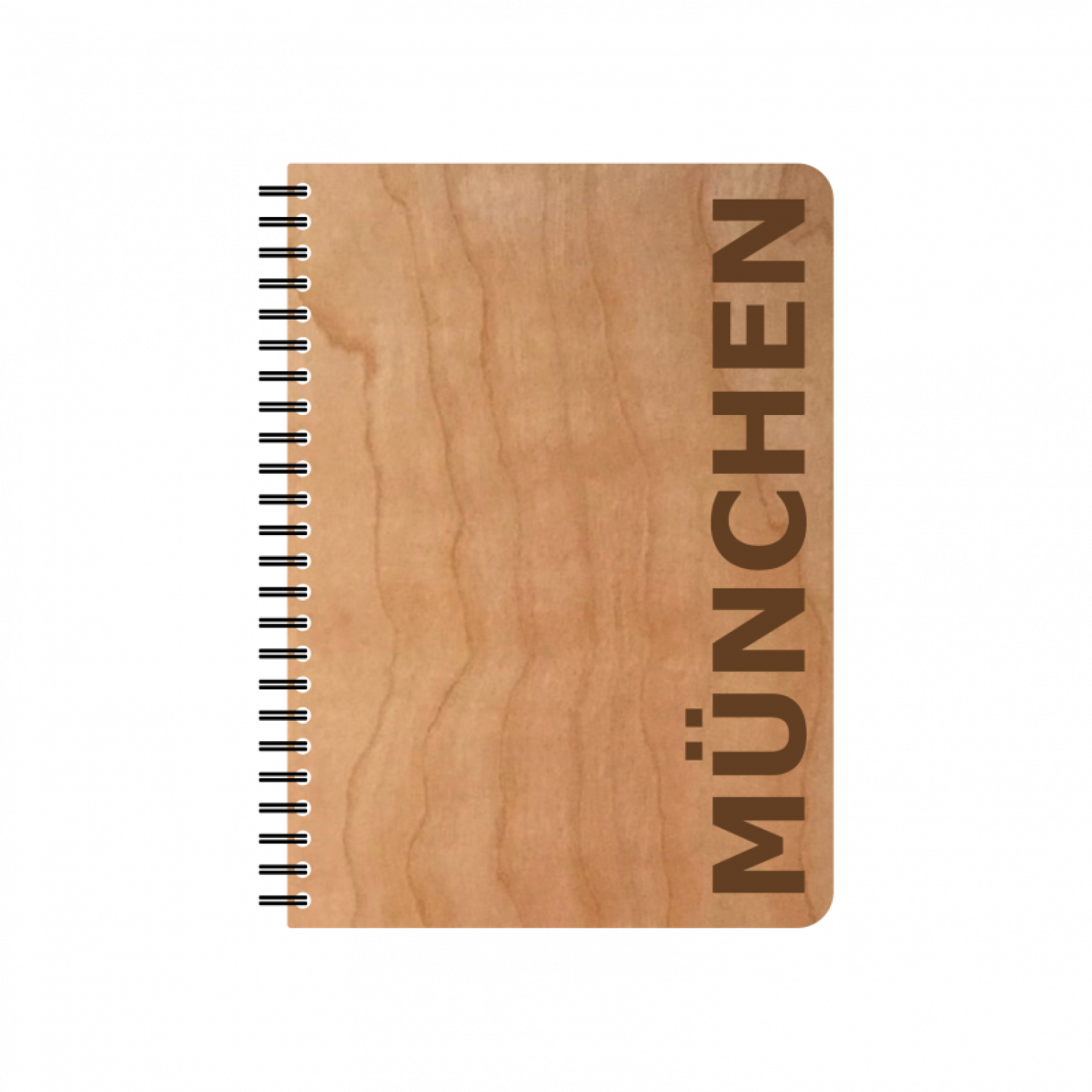 Eco Notebook MUNICH Cherrywood veneer cover & FSC® Paper | Echtholz