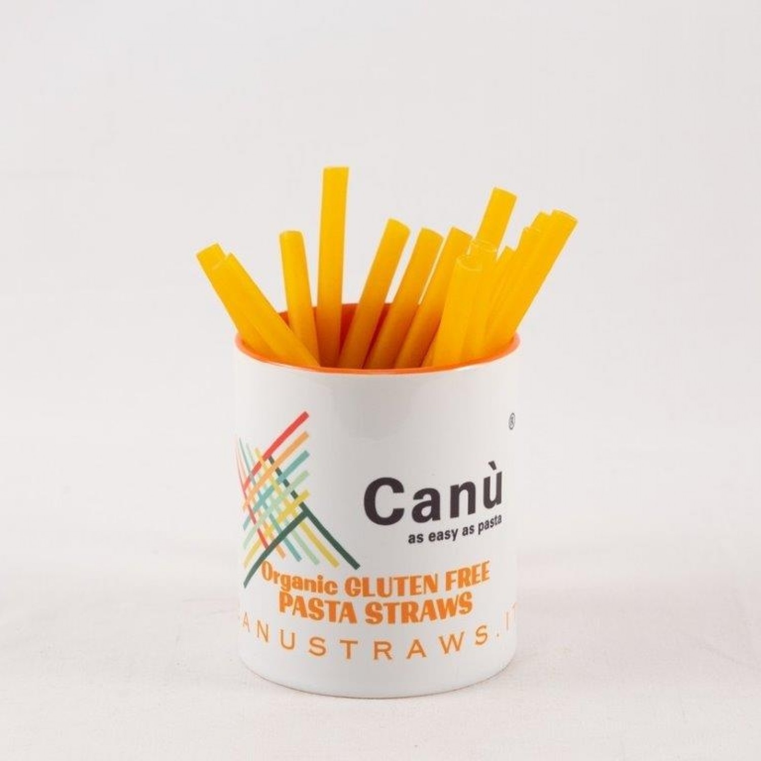 Compostable Pasta Straws Yellow 12cm » Canù