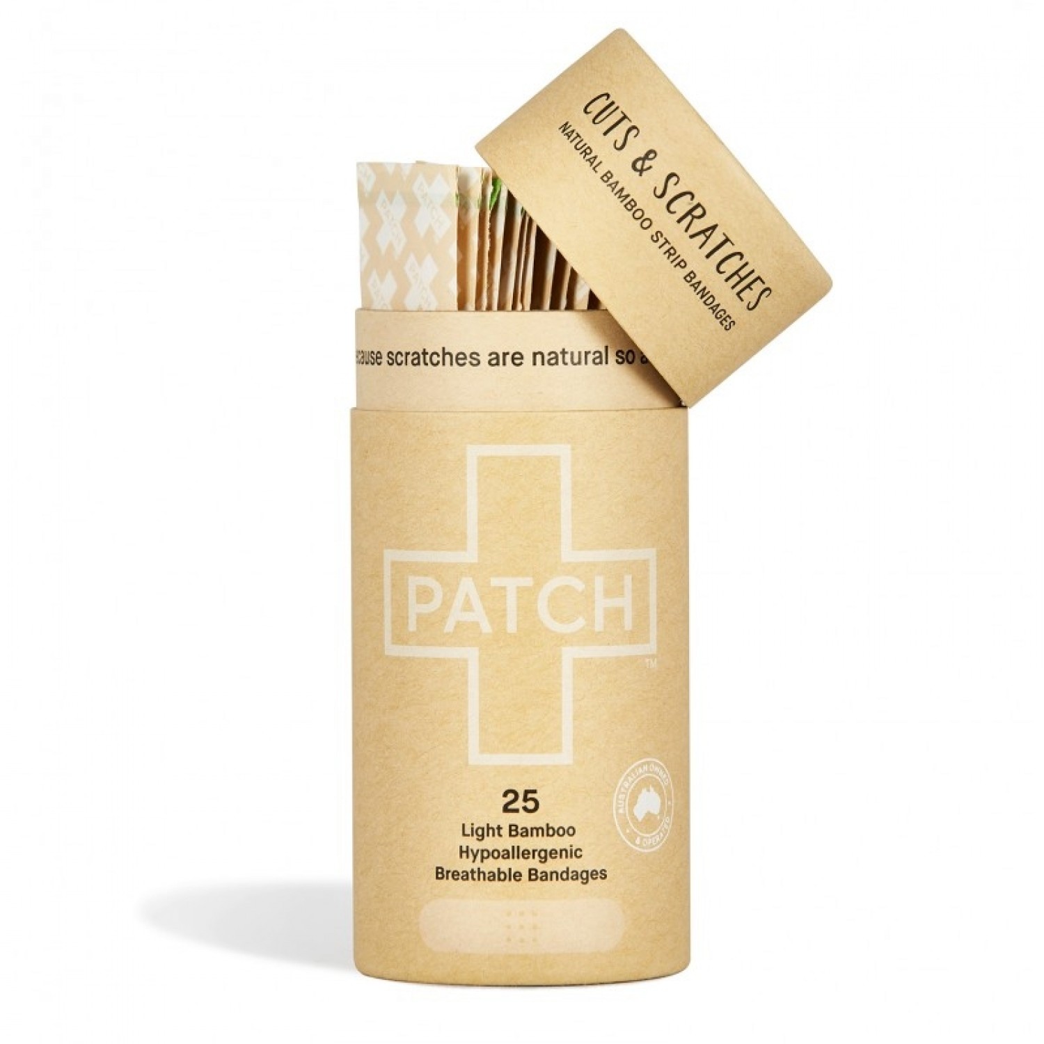 PATCH Natural Adhesive Bandages of organic Bamboo