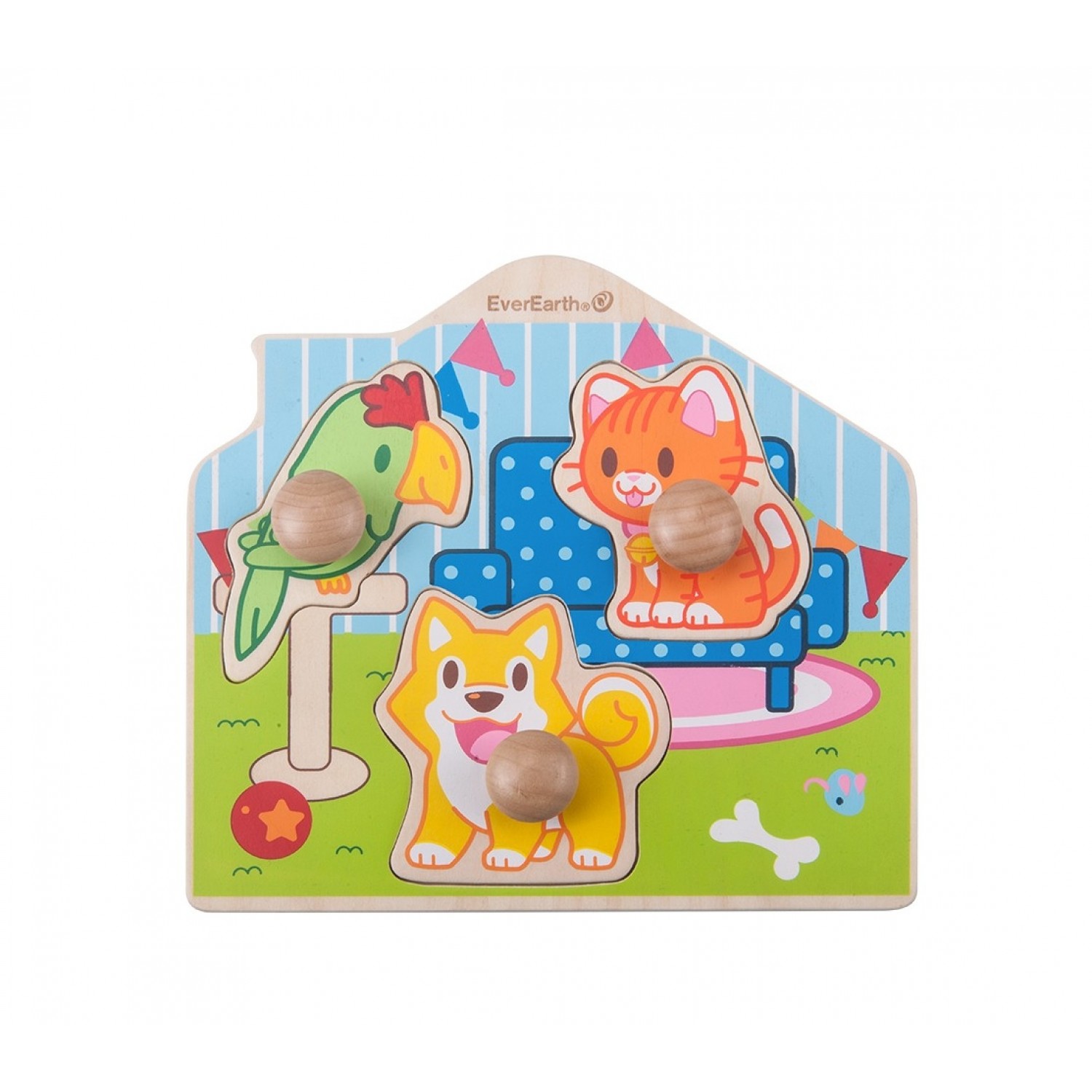 EverEarth Wooden Puzzle “Peg Pet” made of FSC® Wood