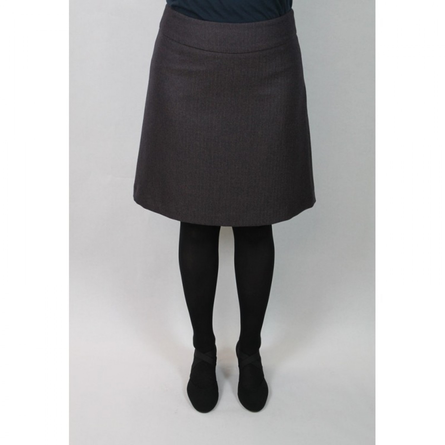 Elegant brown-blue Skirt in bell-like fitting | bloomers
