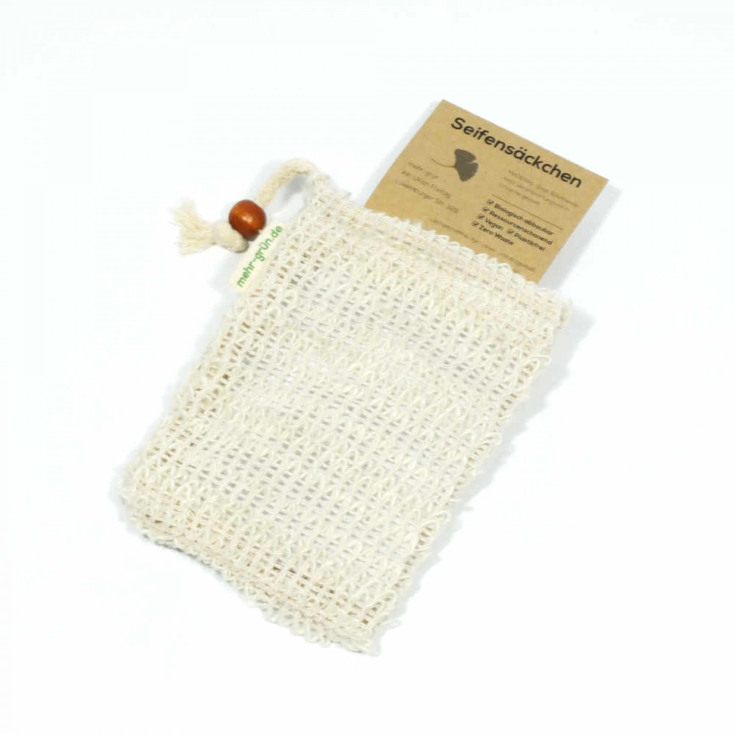 Exfoliating Bag & Soap Saver Pouch of sisal | more green