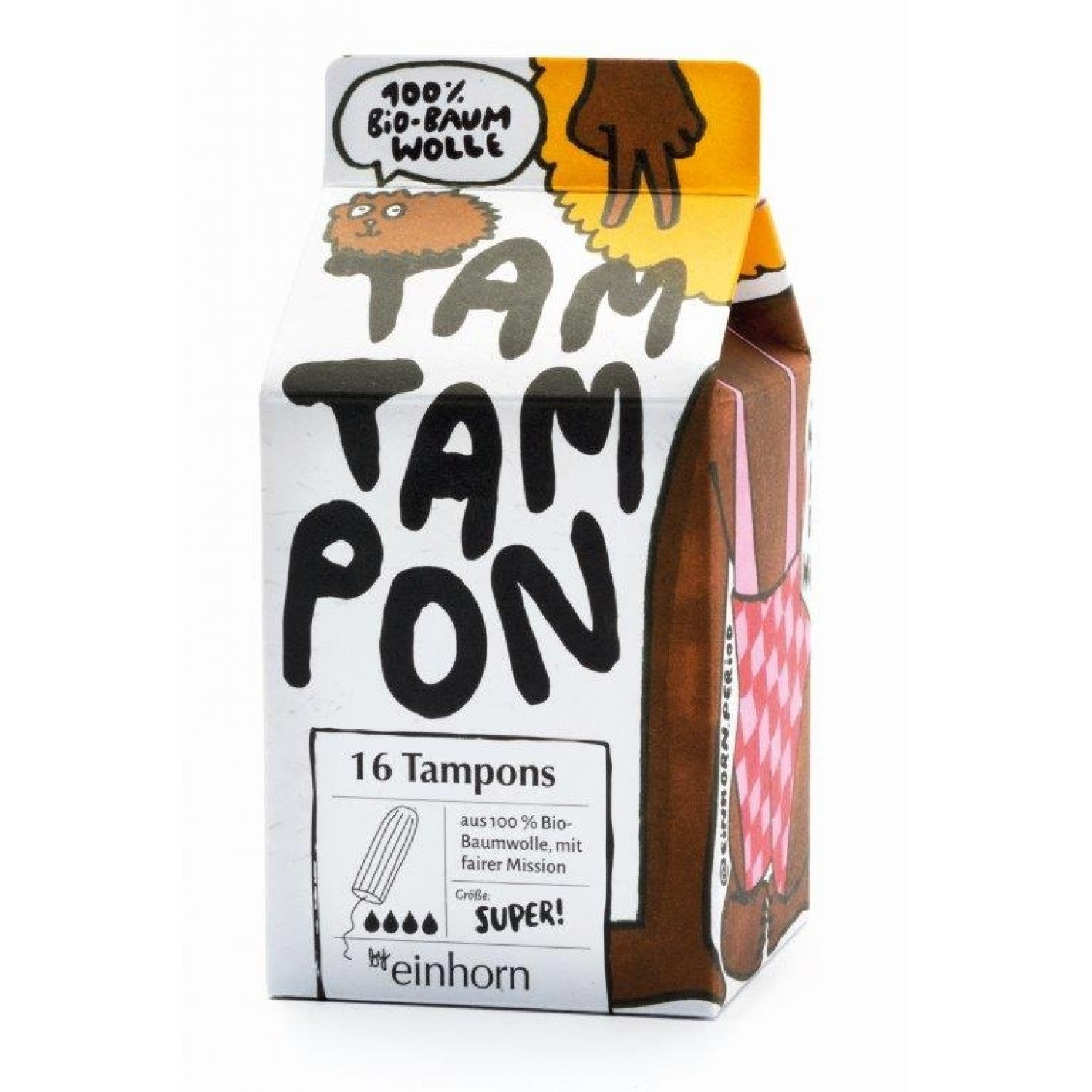 Eco Cotton Sanitary Tampon - einhorn TamTampon super