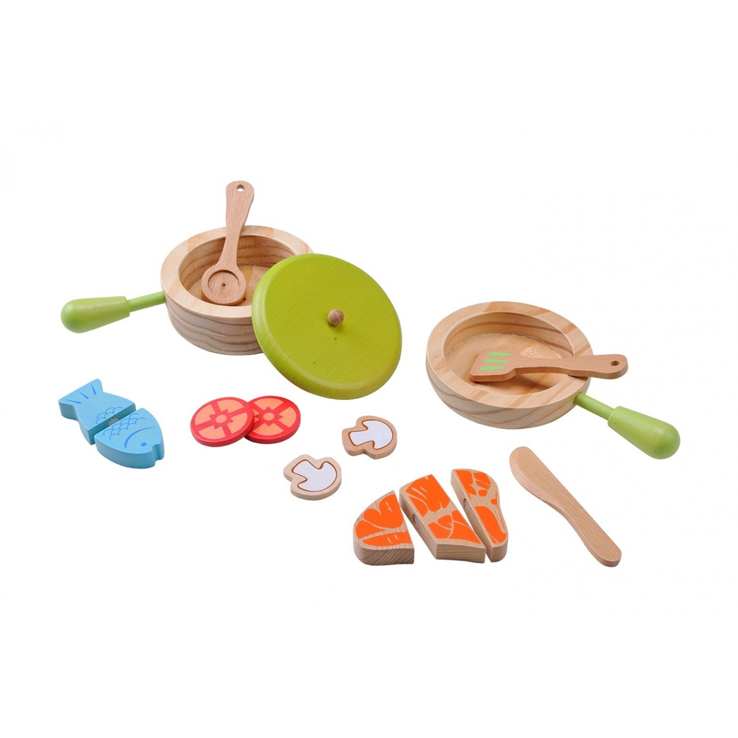 EverEarth eco wooden toy Pot & Pan Cooking Set of FSC wood