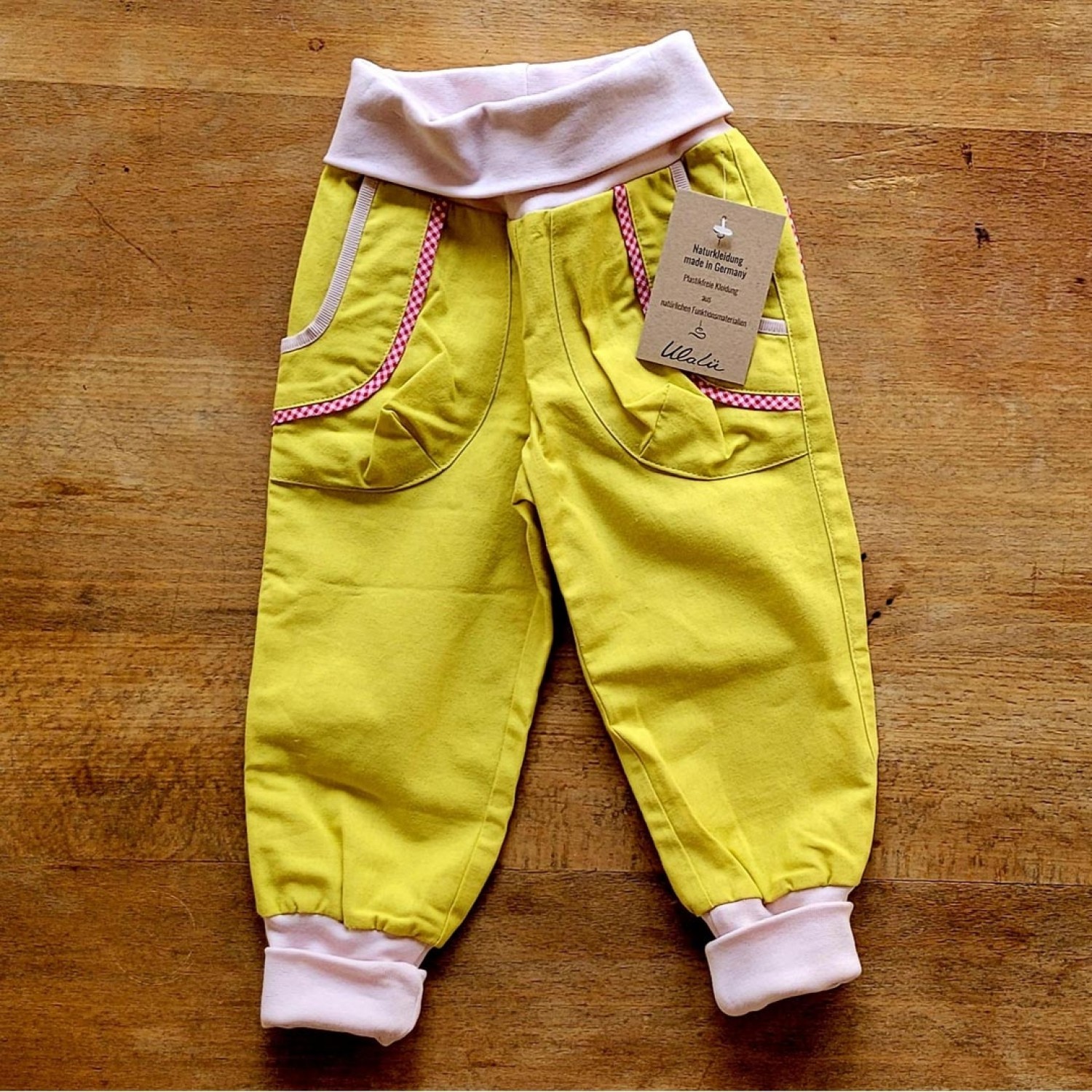 Yellow Pull-on Trousers, Organic Cotton » Ulalue