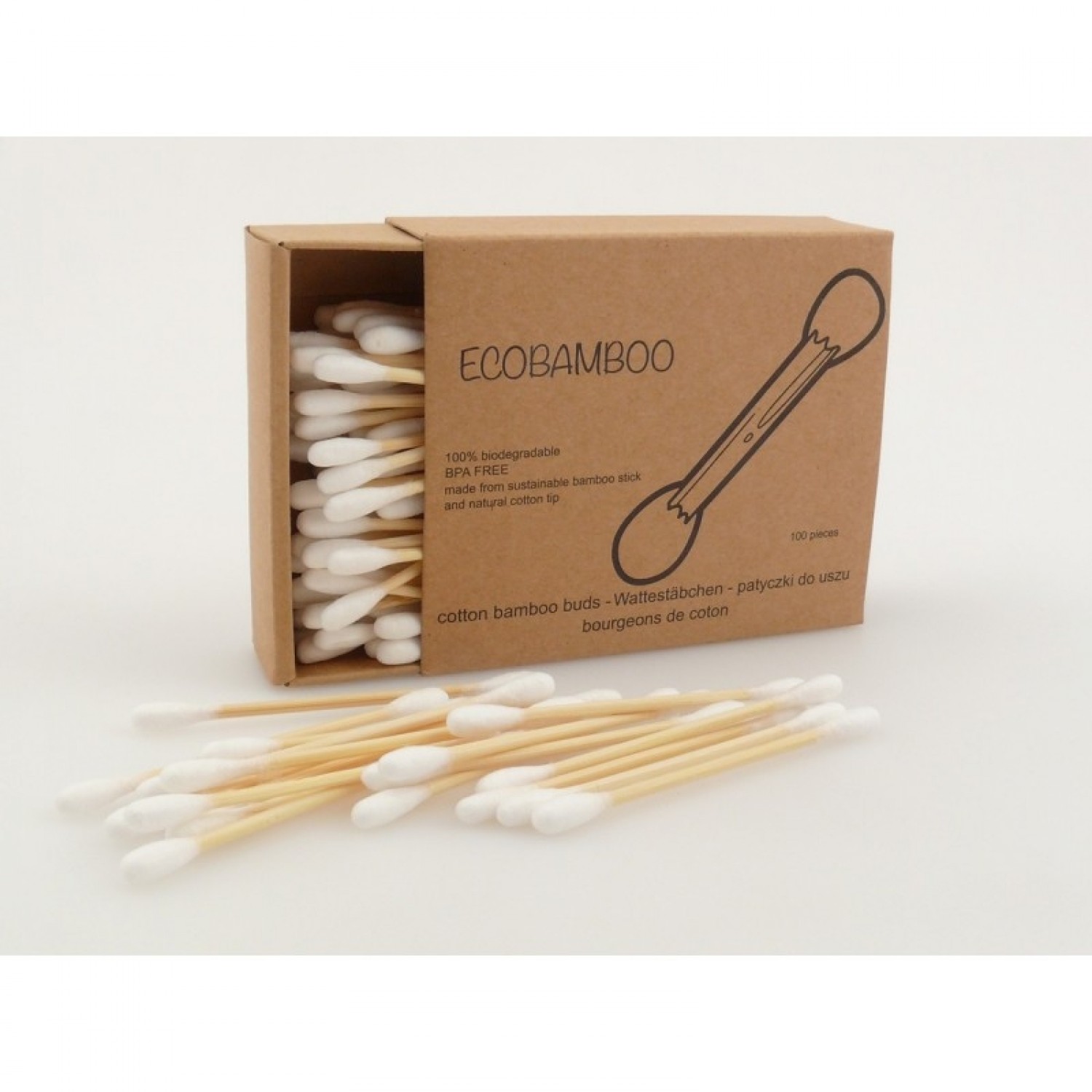 Bamboo Cotton Buds plastic-free cotton sticks | ecobamboo