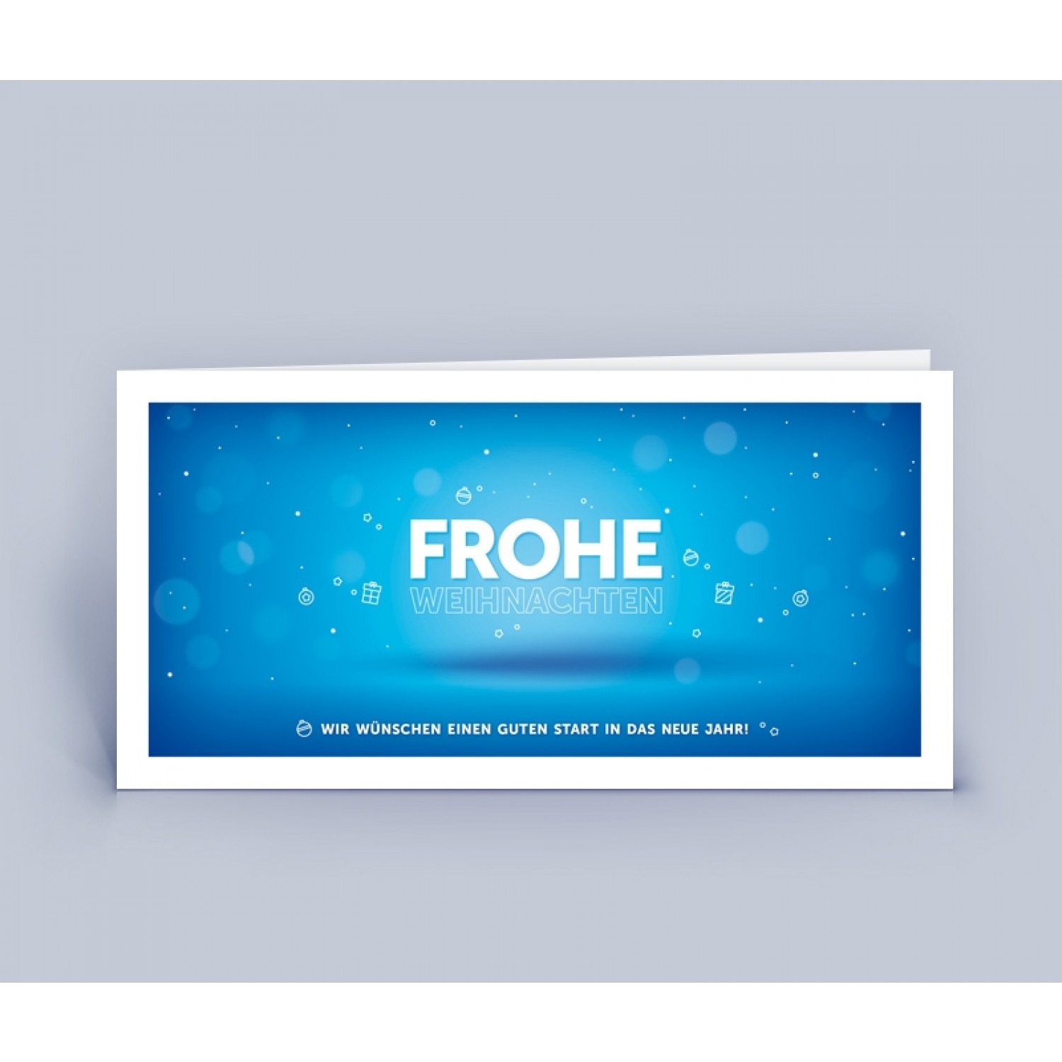 Christmas Card blue in modern Design set of 5 | eco-cards