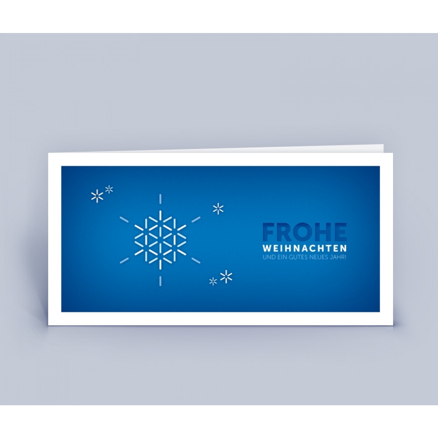 Snowflake blue Christmas Card on recycled paper | eco-cards