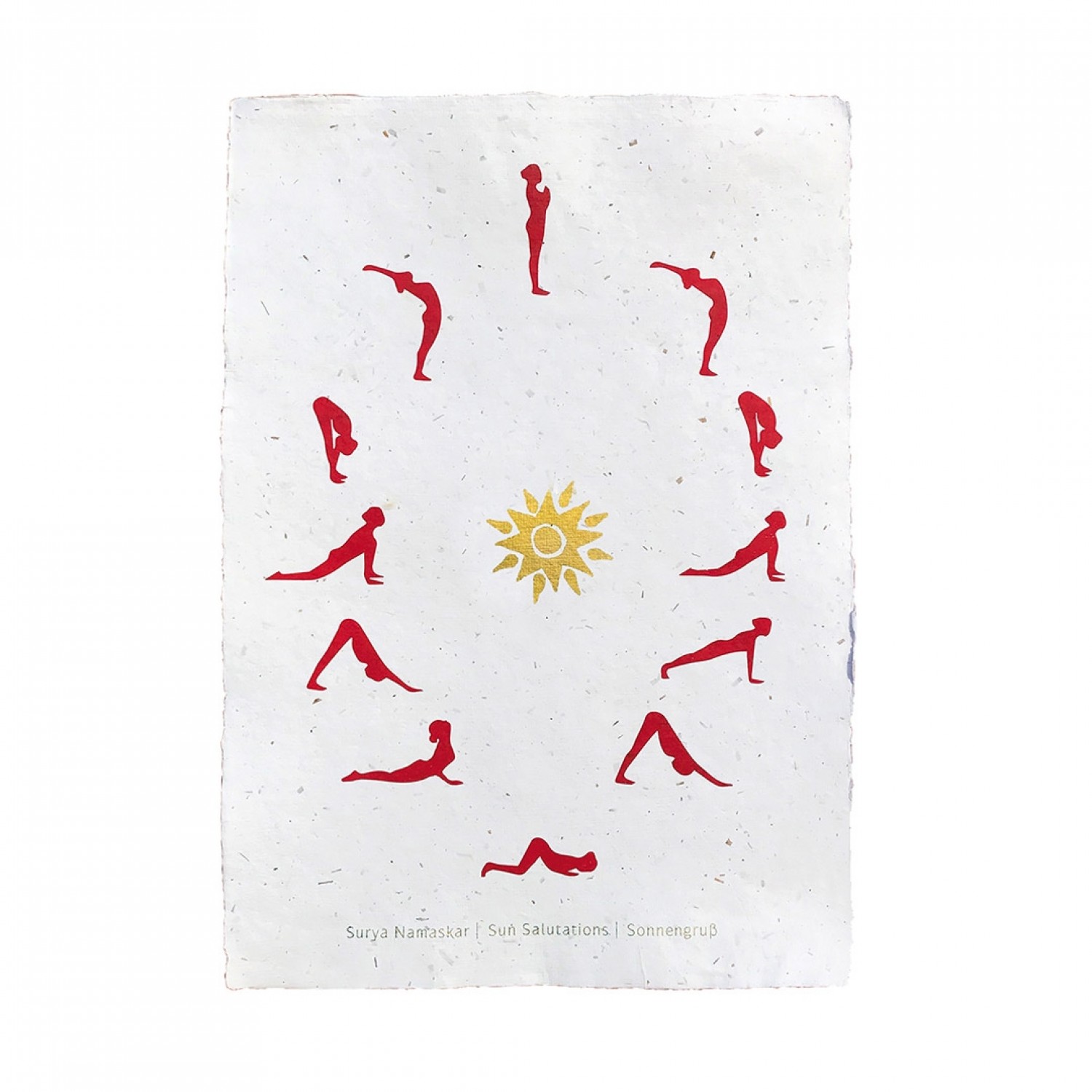 Sun Salutation Sequence Handmade Paper Poster » Sundara
