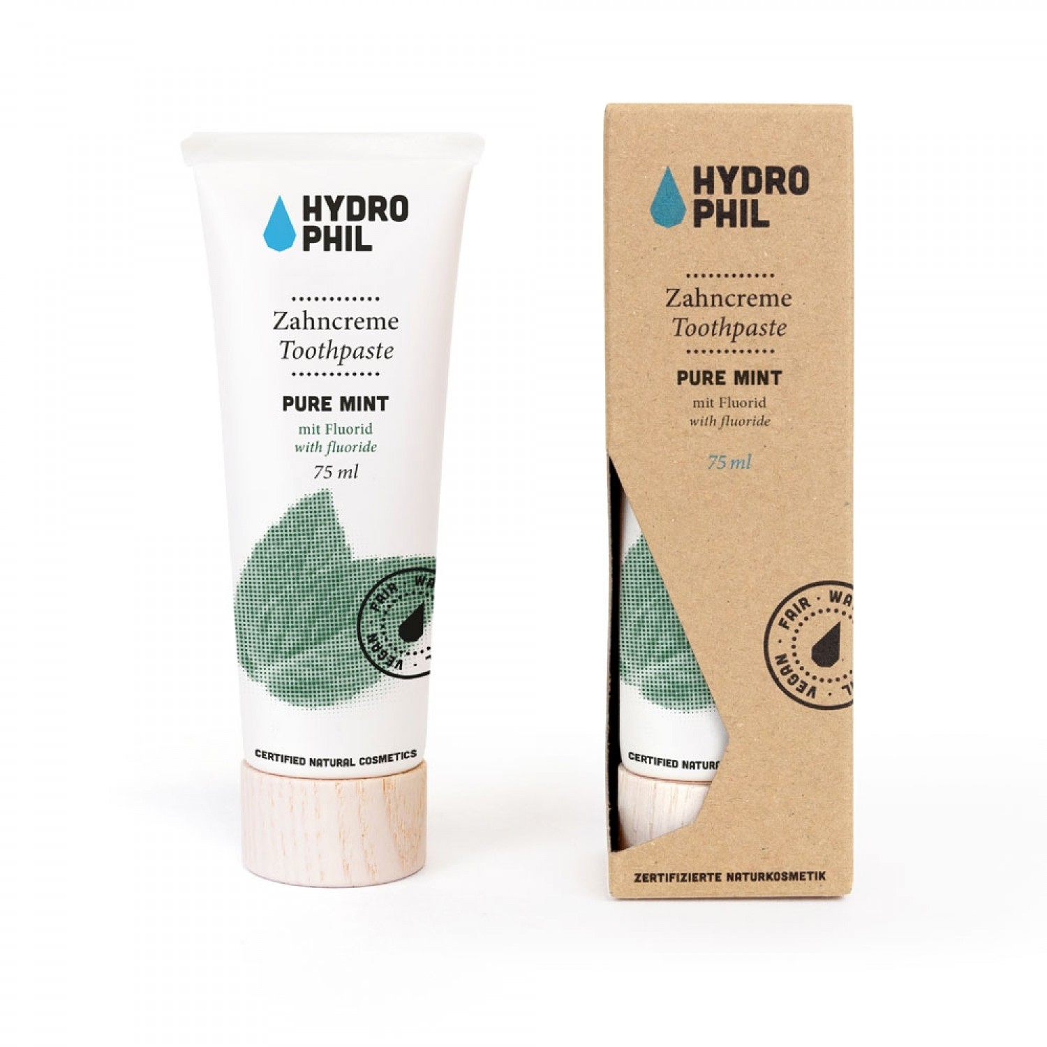 Plastic-free Toothpaste Pure Mint with fluoride | Hydrophil
