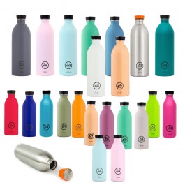 Insulated Stainless Steel Water Bottle Peach Bands Everyday Bottle 