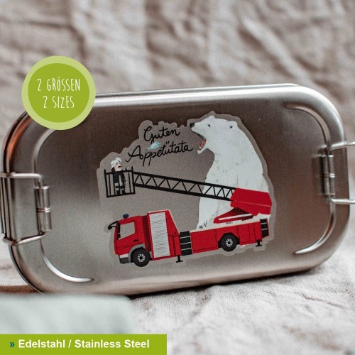 Kids Lunch Box Fire Brigade, stainless steel » Tindobo