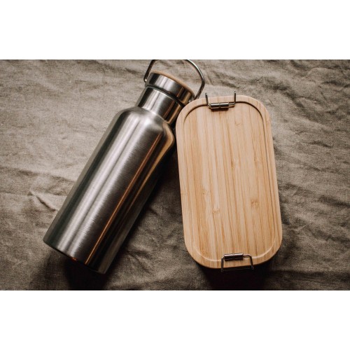 Jungle Snack Bamboo Stainless Steel Lunch Box S & Bottle » Tindobo