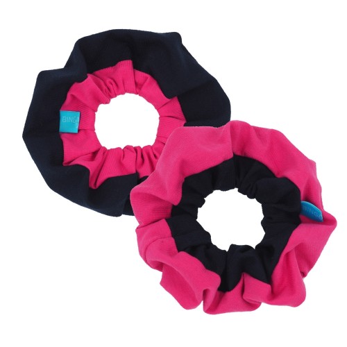 Bicoloured Scrunchies Organic Cotton Jersey Pink/Navy » bingabonga