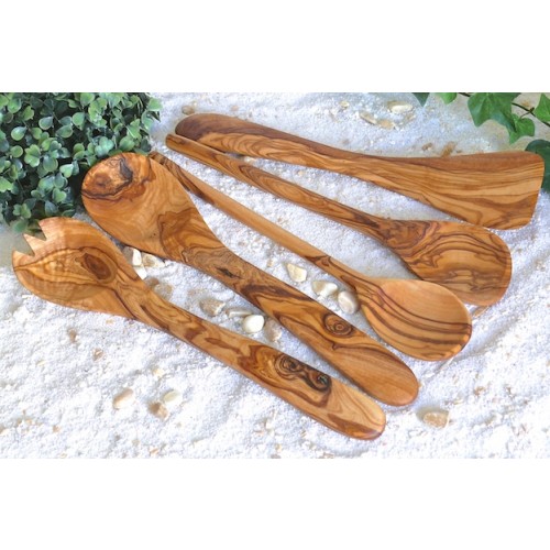 Eco-friendly 5 pc Olive Wood Kitchen Cooking Utensils » D.O.M.