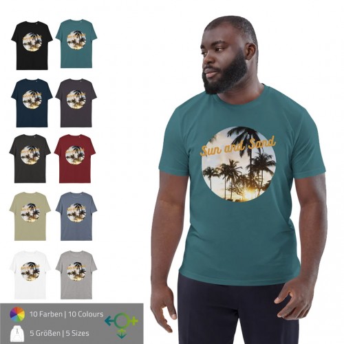 Sun & Sand Organic Cotton Graphic Unisex T-Shirt » earlyfish