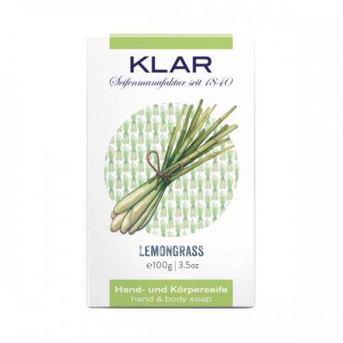 Klar’s Lemongrass Hand & Body Soap Bar vegan & no palm oil