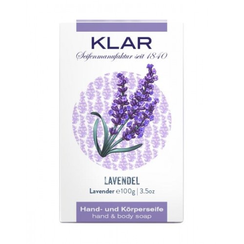 Klar’s Lavender Hand & Body Soap Bar vegan