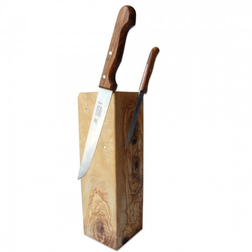 Knife Block MODERN made of Olive Wood | D.O.M.