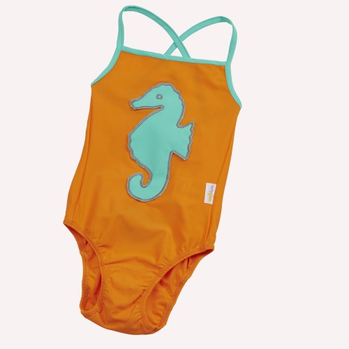 Eco Swimsuit Orangina for girls, with UV protection | early fish