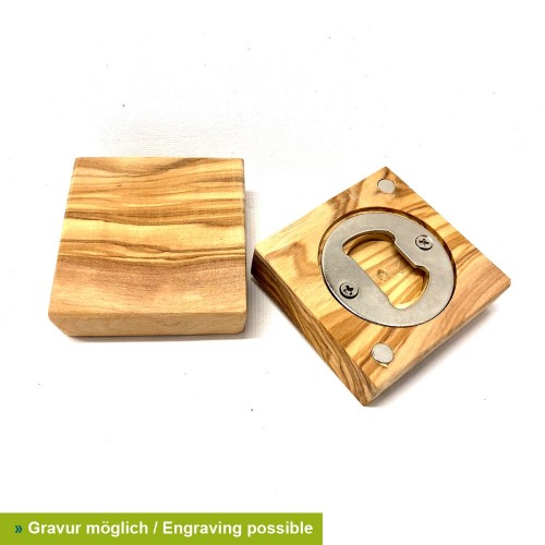 Olive Wood Bottle Opener PARTY with Magnet » D.O.M.