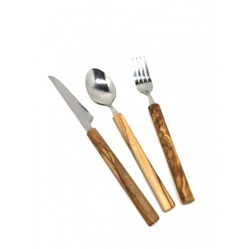 Cutlery Stainless Steel with Olive Wood Handle » Olivenholz erleben