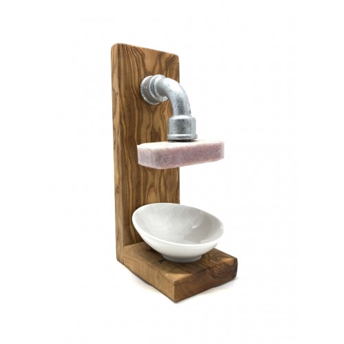 Industrial Design Magnetic Soap Holder Olive Wood & Drip Tray » D.O.M.