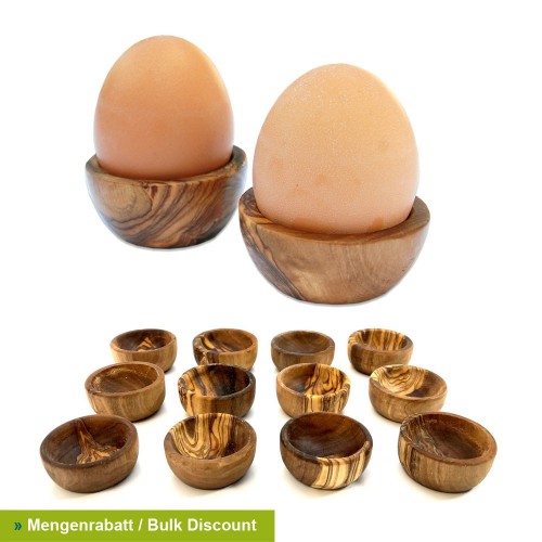 Olive Wood Egg Cups PICCOLO bulk discount » D.O.M.
