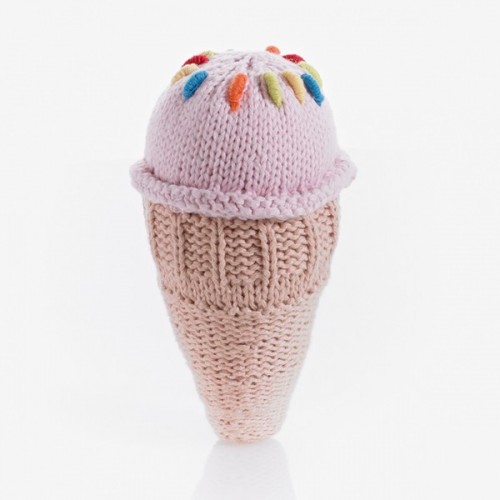 Pebble Ice Cream Rattle – Strawberry