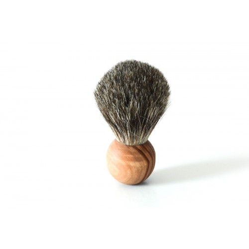 Badger Hair Brush with Olive Wood Handle "Rondo" | D.O.M.