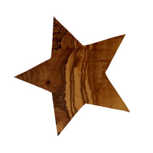 Star Ornament Olive Wood Ø 15.5 cm » D.O.M.