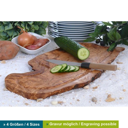 Rustic Olive Wood Carving & Steak Board with Juice Rim » D.O.M.