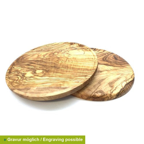 Pizza Plate Olive Wood Dining Plate, round » D.O.M.