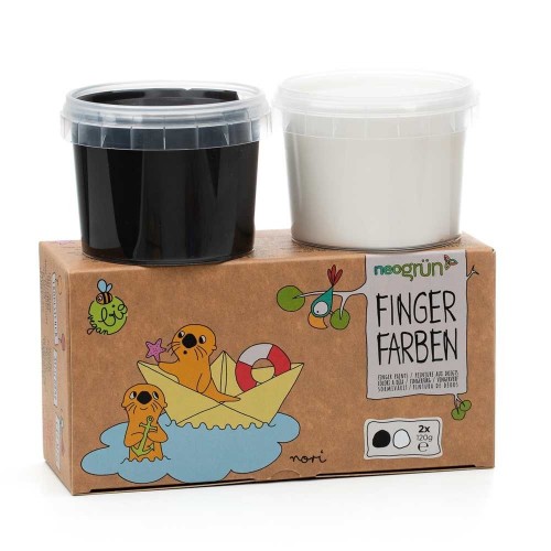 Vegan Organic Finger Paints Set of 2 NORI – Black/White » neogrün