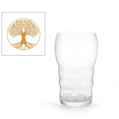 Drinking Glass Galileo Tree of Life Gold » Nature’s Design