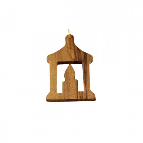Christmas tree decorations Olive Wood Candle » D.O.M.