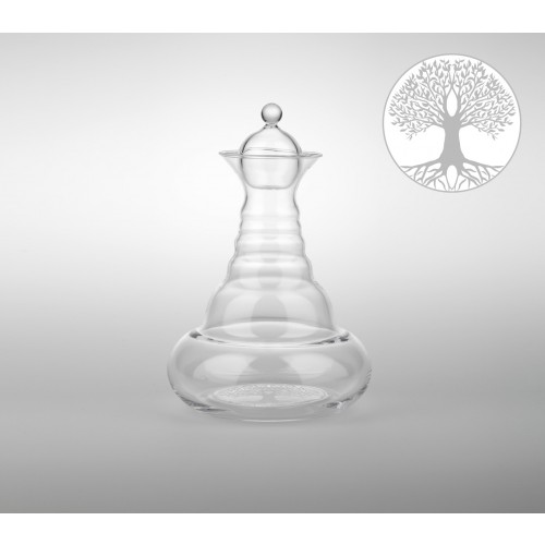 Nature’s Design Glass Carafe Alladin Tree of Life lasered & Glass Top 1.3 L