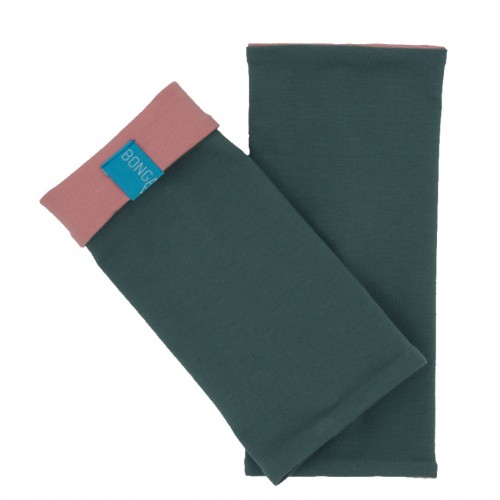 Bicolour Organic Cotton Arm Warmers Jade Green/Old Pink » bingabonga
