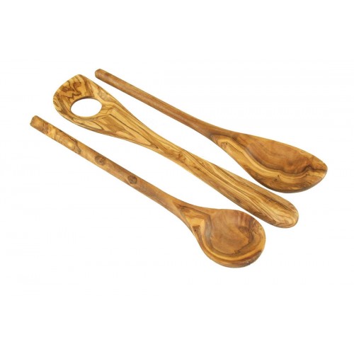Olive Wood Cooking Spoons set of 3 » D.O.M.