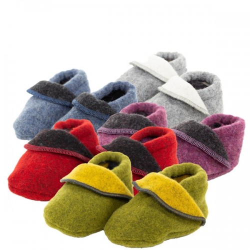 Eco-friendly Baby Shoes in fluffy Loden » nahtur-design