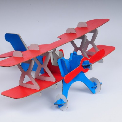 Aeroplane Playset for Crafting & Painting, eco cardboard