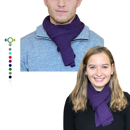 Alpaca Business Scarf, unisex knit scarf purple | Albwolle