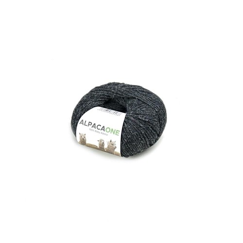 Alpacaone Baby Alpaca wool ball 50g black-grey OEKO-TEX